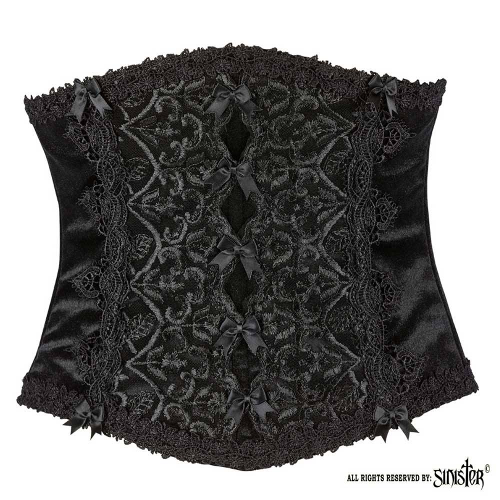 Sinister - K073 Corset sous la poitrine - Noir Product image